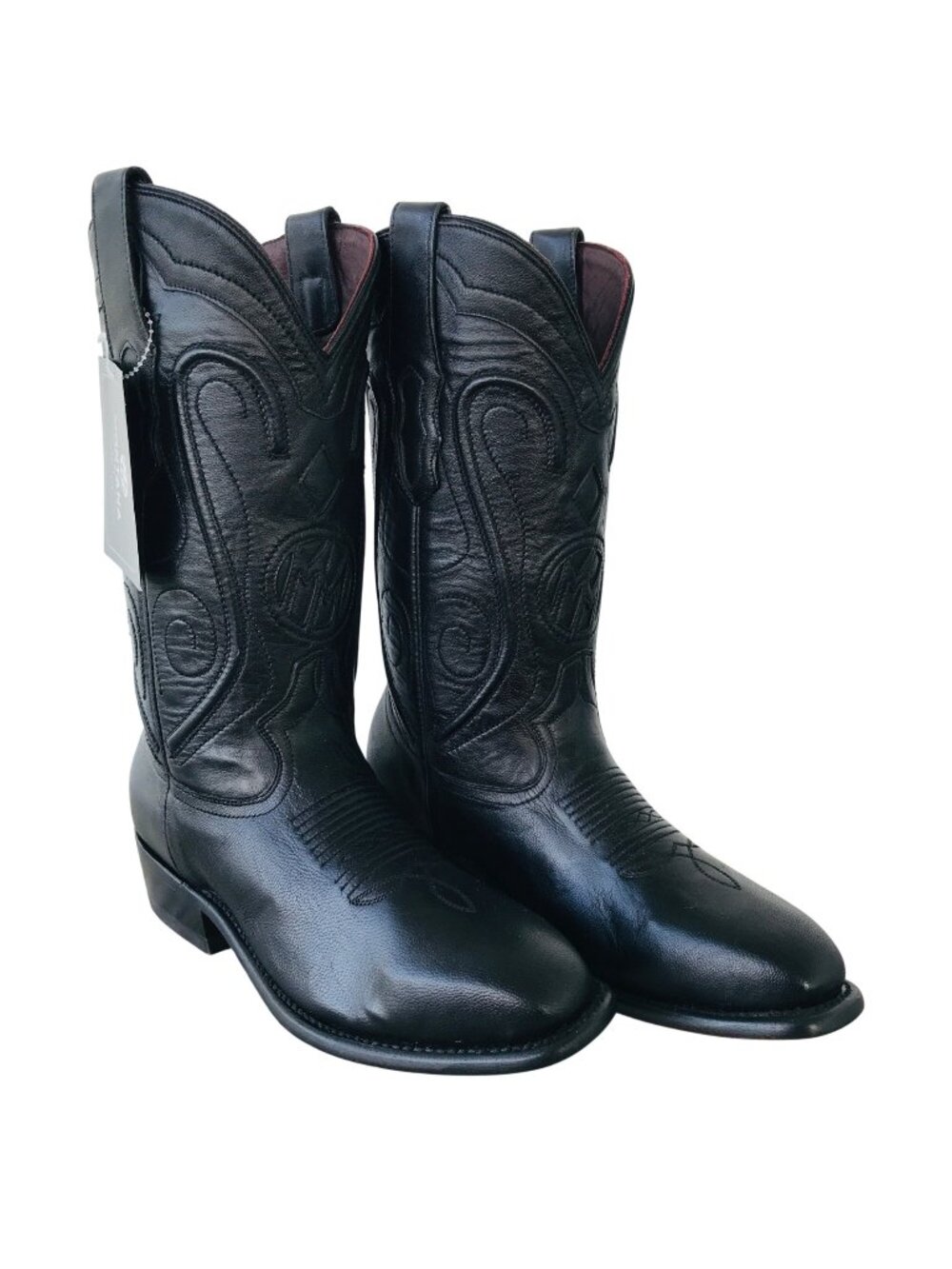 Montana West Black Embroidered Western Heeled Boots